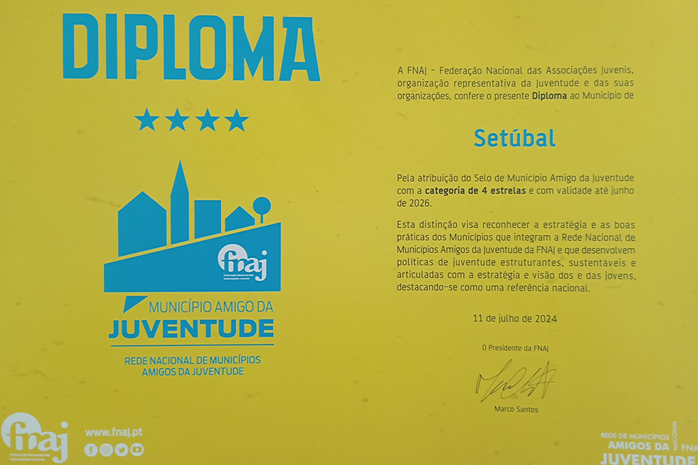 Setúbal recebe selo de Município Amigo da Juventude