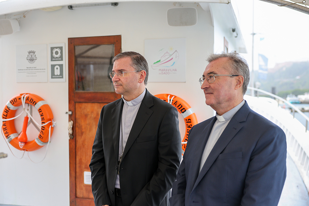 Delegação da Diocese do Porto visitou Setúbal - Bispos de Setúbal e do Porto, cardeal D. Américo Aguiar e D. Manuel Linda