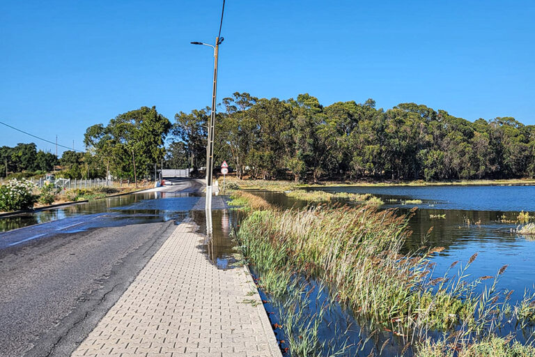 Inundação estuariana - Estrada de Santo Ovídeo