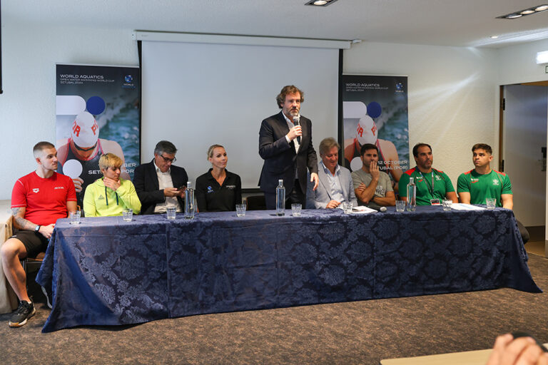 Conferência de imprensa da World Aquatics Open Water Swimming World Cup 2024