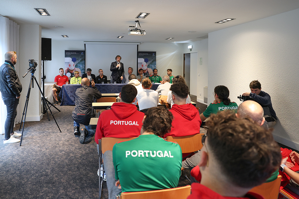 Conferência de imprensa da World Aquatics Open Water Swimming World Cup 2024