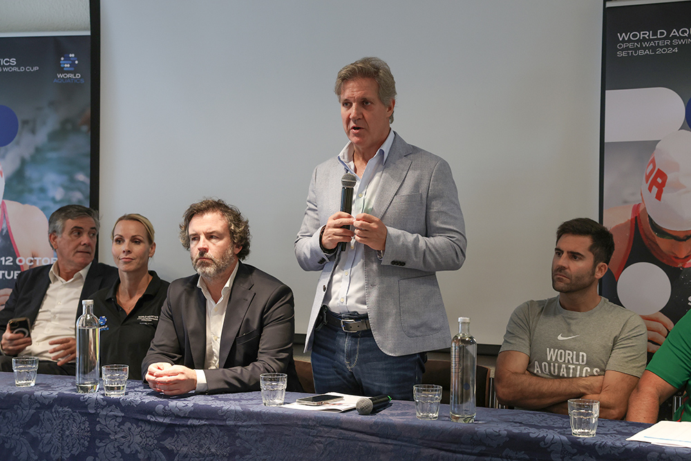 Conferência de imprensa da World Aquatics Open Water Swimming World Cup 2024