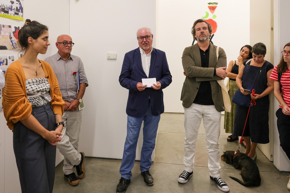 Festa da Ilustração 2024 - Presidente da Câmara, André Martins, vereador Pedro Pina, Catarina Sobral e o curador José Teófilo Duarte