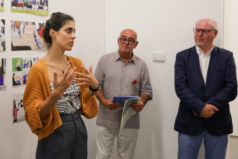 Festa da Ilustração 2024 - Presidente da Câmara, André Martins, Catarina Sobral e o curador José Teófilo Duarte