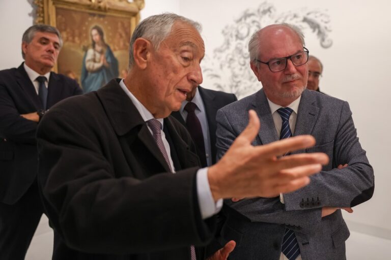 Visita ao Museu de Setúbal - Presidente da República, Marcelo Rebelo de Sousa, e presidente da Câmara, André Martins