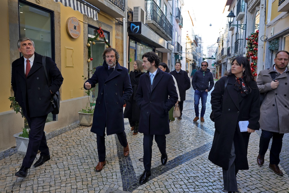 Bairro Setúbal Digital - Visita à Baixa comercial - Vereador Pedro Pina e secretário de Estado da Economia, João Rui Ferreira