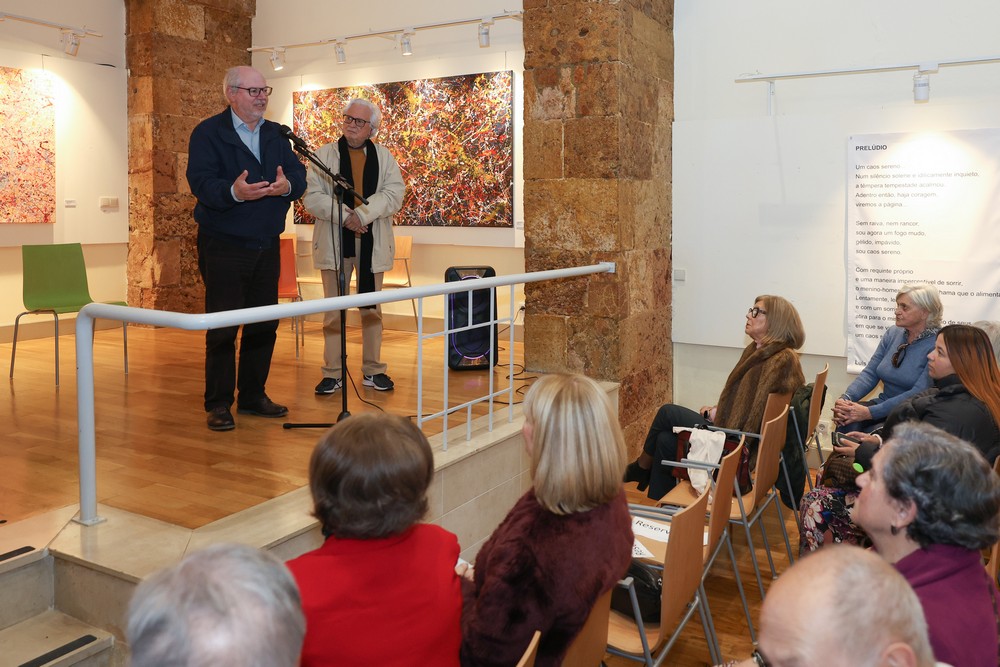 Comemoração do Natal na Biblioteca Pública Municipal - "Natal com Música, Letras, Textos, Poesia, Dança, Contos…" - Presidentes da Câmara, André Martins, e da UNISETI, Arlindo Mota