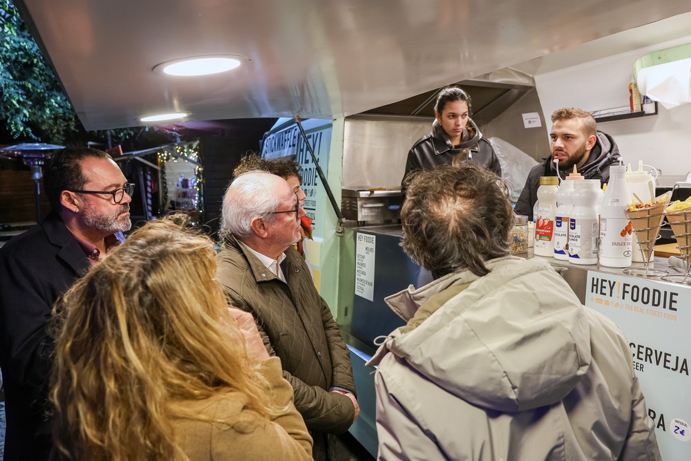 Visita ao Mercado de Natal - Presidente da Câmara, André Martins