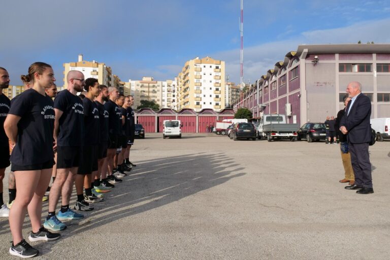 Visita à recruta dos Bombeiros Sapadores de Setúbal - Presidente da Câmara, André Martins