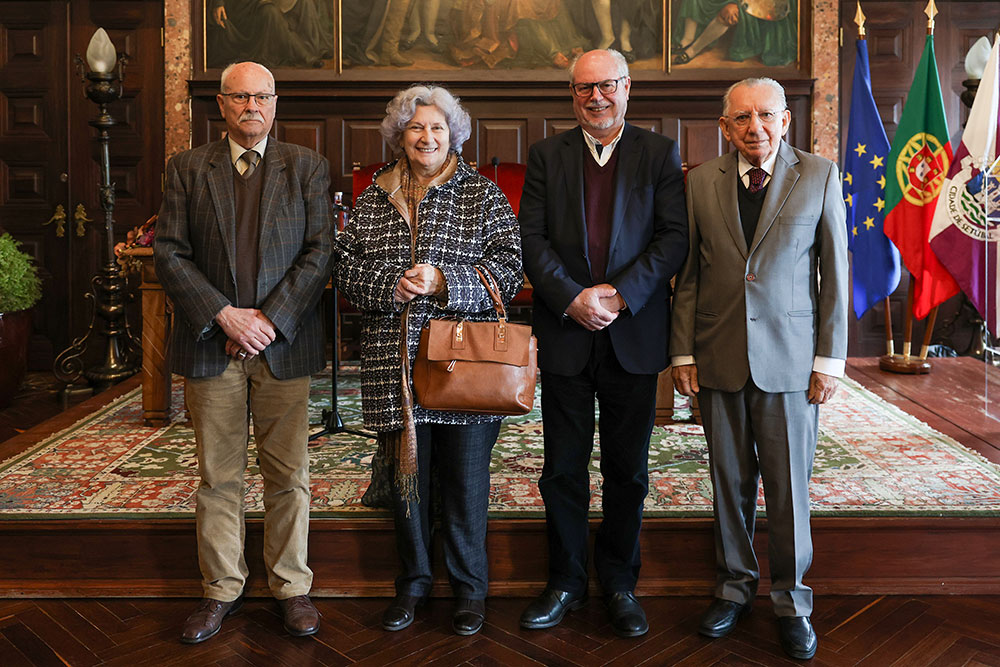 Encerramento das comemorações dos 150 anos do nascimento de Fran Paxeco - Presidente da Câmara, André Martins, Rosa Machado, neta de Fran Paxeco, Carlos Gaspar e António Cunha Bento
