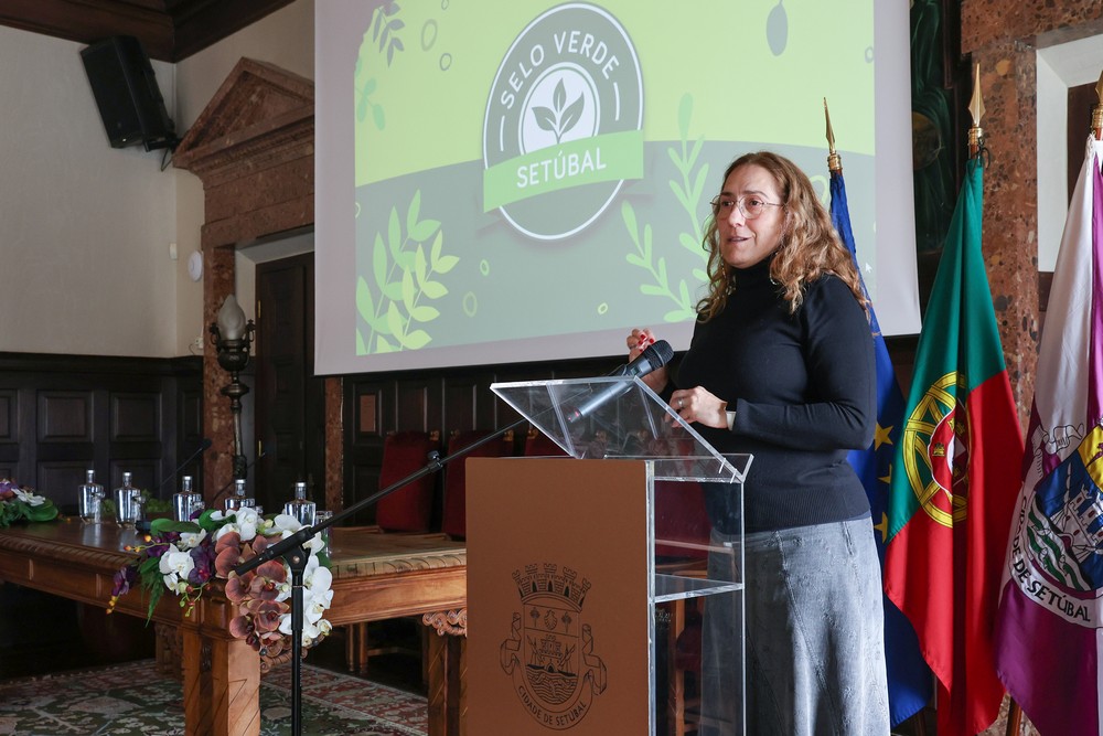 Lançamento da terceira edição do Selo Verde – Certificado de Qualidade Ambiental do Município de Setúbal - Chefe do Gabinete de Apoio ao Desenvolvimento Sustentável e Emergência Ambiental do município de Setúbal, Cristina Coelho