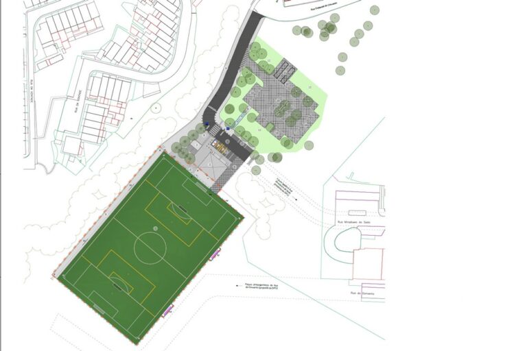 Campo Municipal das Pedreiras do Viso | planta de obra