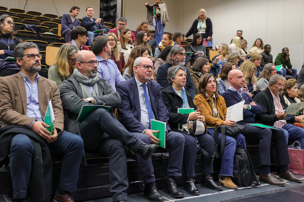 Seminário “Raízes e Rumos – A Gestão Democrática das Escolas” - Presidente da Câmara, André Martins, vice-presidente Carla Guerreiro e diretores da Escola Superior de Ciências Empresariais e da Escola Superior de Educação do IPS, Pedro Pardal e João Pires