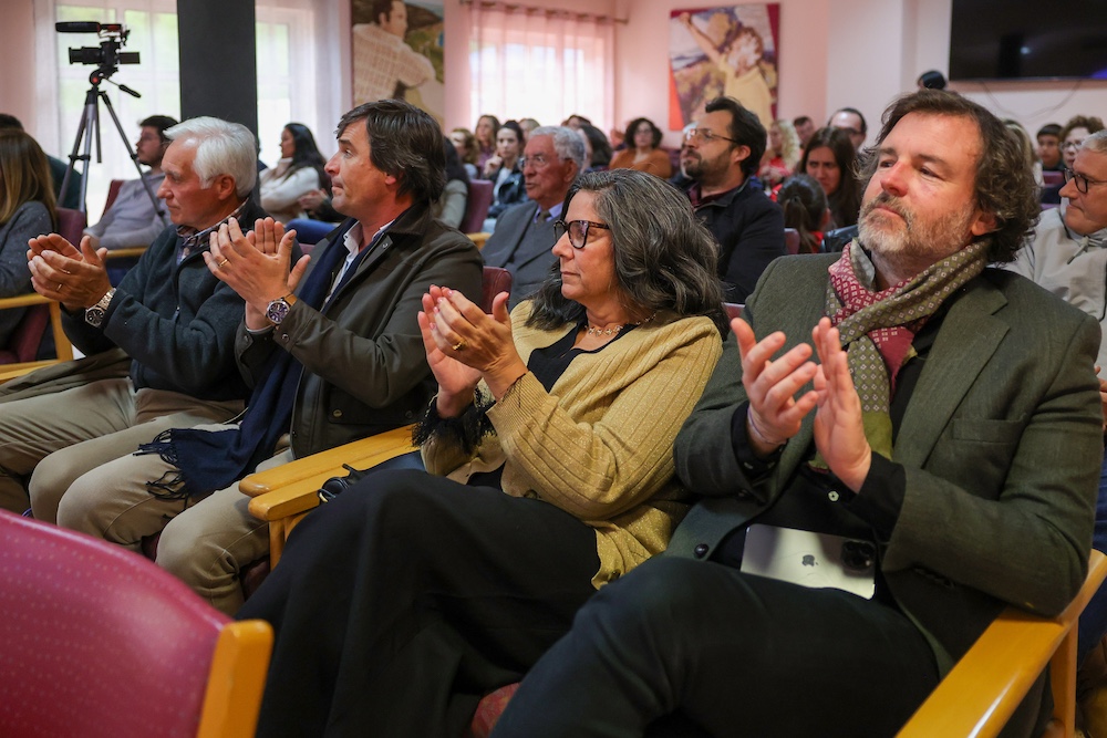 46.º aniversário da LATI - Vereador Pedro Pina e presidentes do Instituto Politécnico de Setúbal, Ângela Lemos, e das juntas de freguesia de São Sebastião e de Gâmbia-Pontes-Alto da Guerra, Luís Matos e Luís Custódio