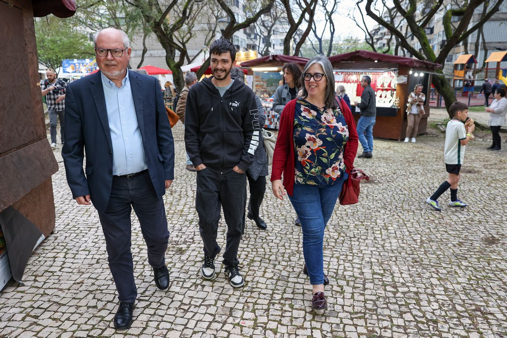 Feira dos Produtos Regionais de Portugal e do Mundo 2025 - Presidentes da Câmara , André Martins, e da União das Freguesias de Setúbal, Fátima Silveirinha
