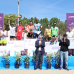 35.ª edição da Alegro Meia Maratona de Setúbal - Presidente da Câmara, André Martins, vereador Pedro Pina e territory director do Alegro Setúbal, Miguel Lopes, com os pódios masculino e feminino da meia maratona