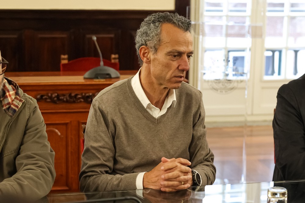 Órgãos sociais do Vitória Futebol Clube apresentaram cumprimentos ao presidente da Câmara - Presidente do Vitória Futebol Clube, Francisco Alves Rito