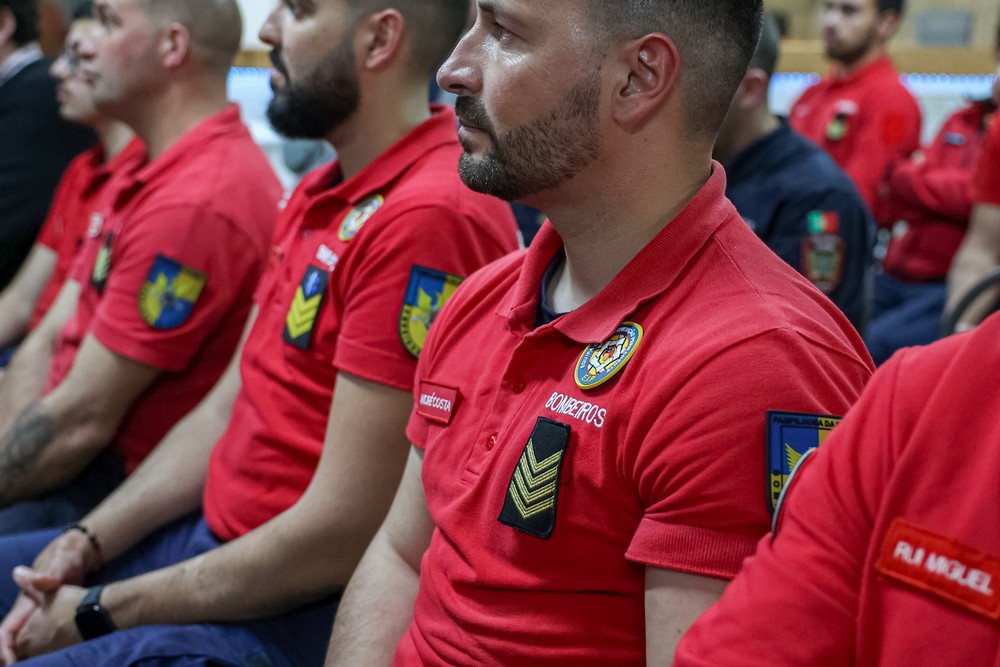 Receção das quatro corporações de bombeiros voluntários participantes no exercício "Setúbal On Fire"