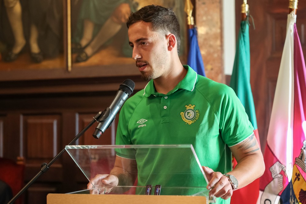 Receção ao Vitória Futebol Clube - Celebração da conquista do título distrital - homenagem da Câmara Municipal