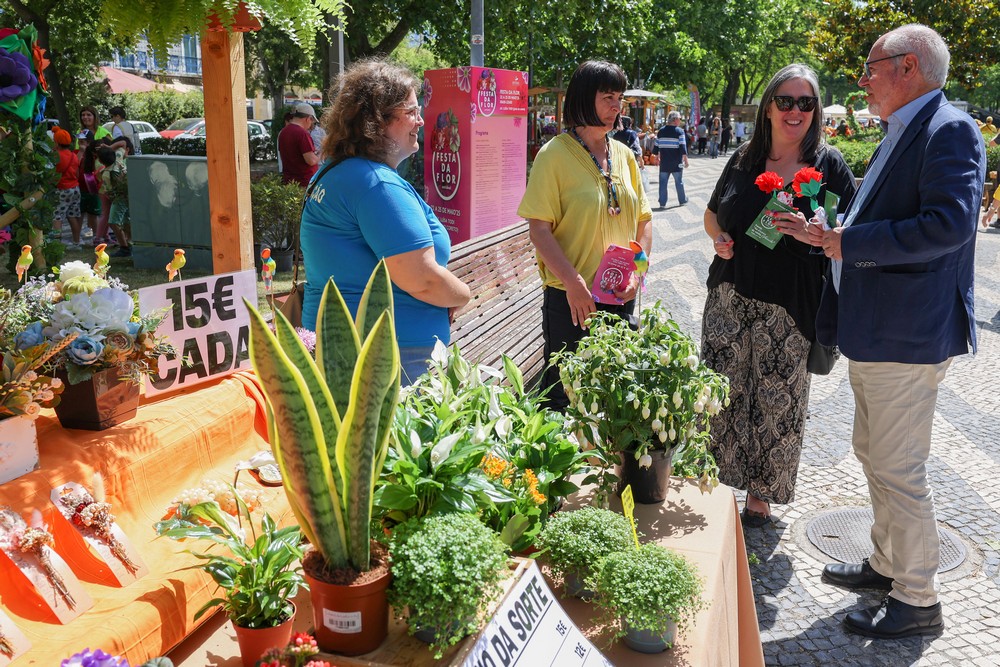 Festa da Flor 2025 - Inauguração - Presidentes da Câmara, André Martins, e da União das Freguesias de Setúbal, Fátima Silveirinha