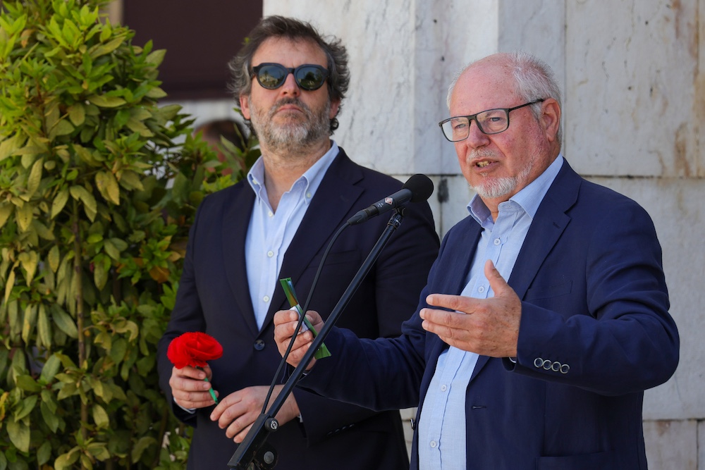 Receção aos novos alunos do Instituto Politécnico de Setúbal - Presidente da Câmara, André Martins, e vereador Pedro Pina
