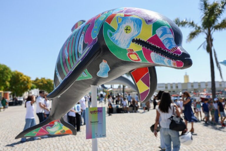 As duas dezenas de réplicas da Golfinho Parade foram pintadas por alunos de escolas do concelho e utentes da APPACDM e LATI