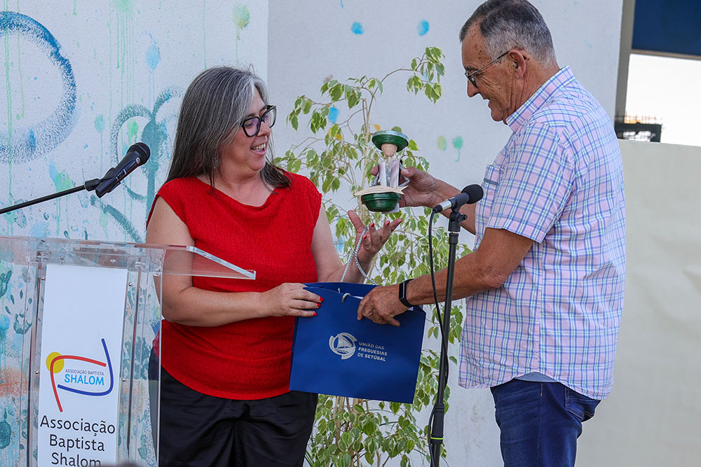 Fátima Silveirinha no aniversário de 25 anos da Associação Batista Shalom