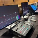 Equipamento de controlo de vídeo 4K e mesa de som sigital