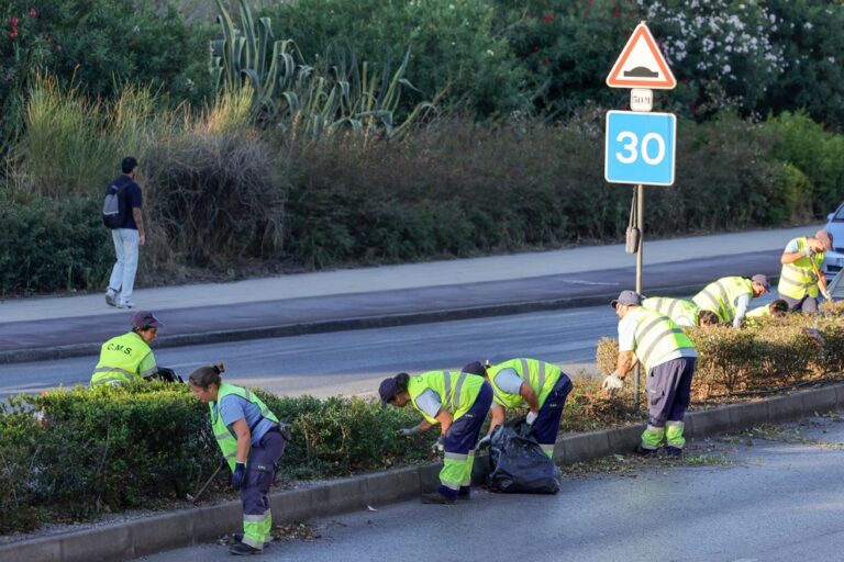 Manutenção do separador central em frente ao Alegro