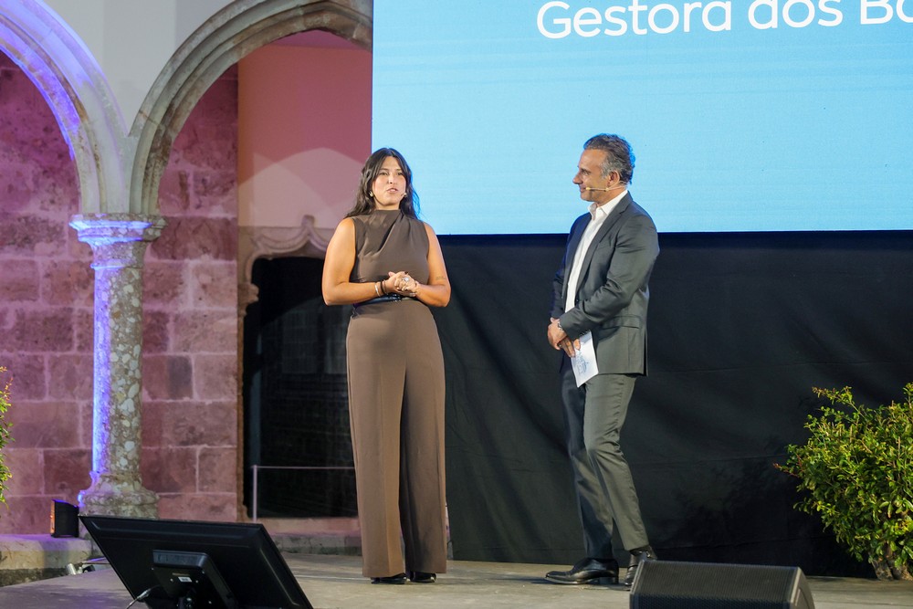 Beatriz Amaro, a gestora do Bairro Comercial Digital de Setúbal, acompanhou Rui Unas na apresentação