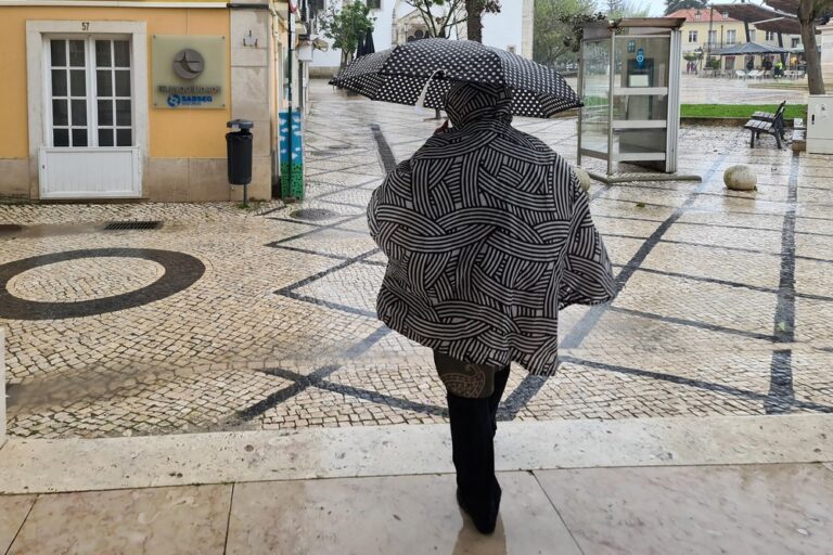 Previsão de mau tempo com chuva e trovoada