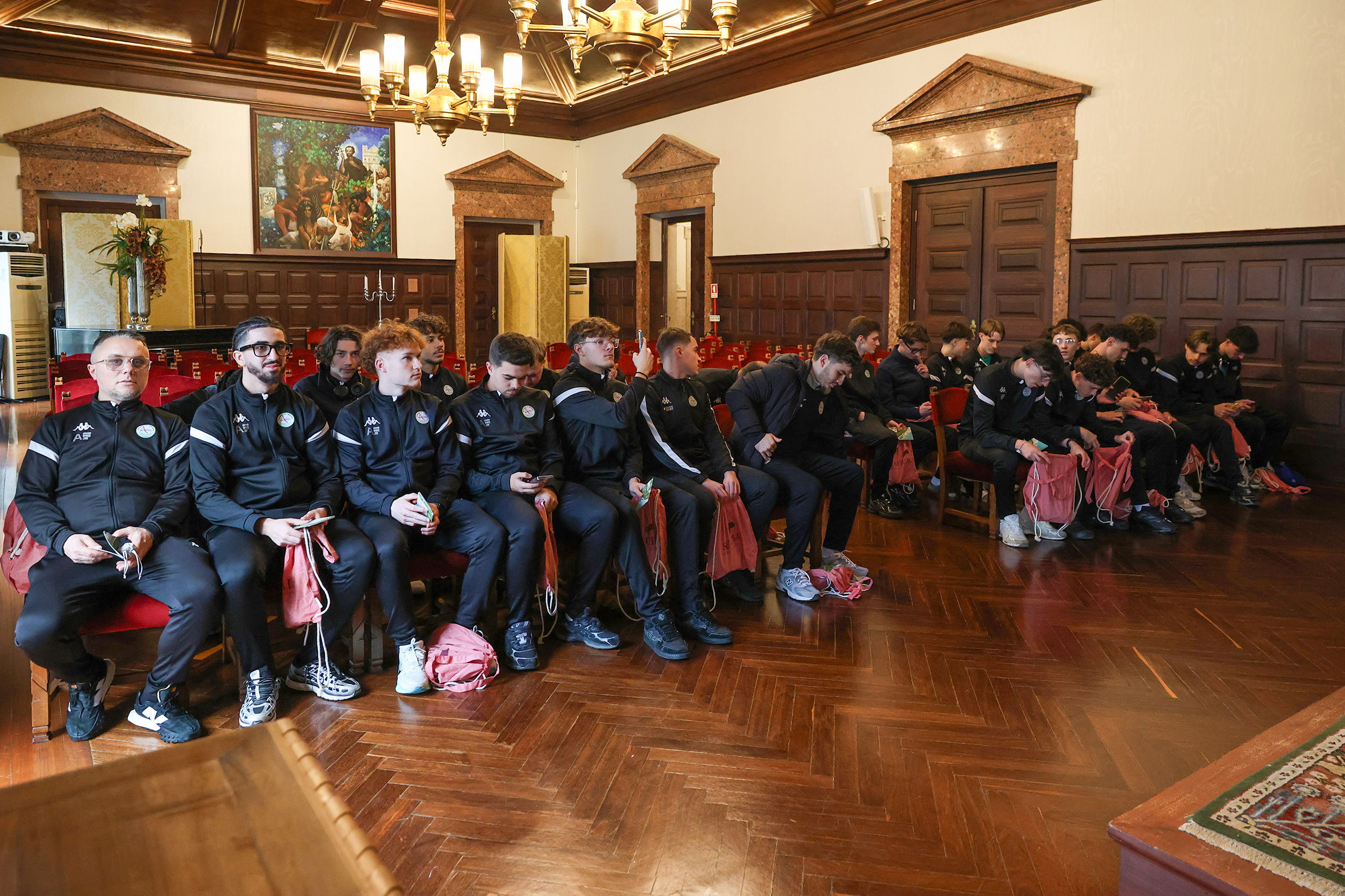 Receção da comitiva das camadas jovens do AS Allonne, clube de futebol da área de Beauvais