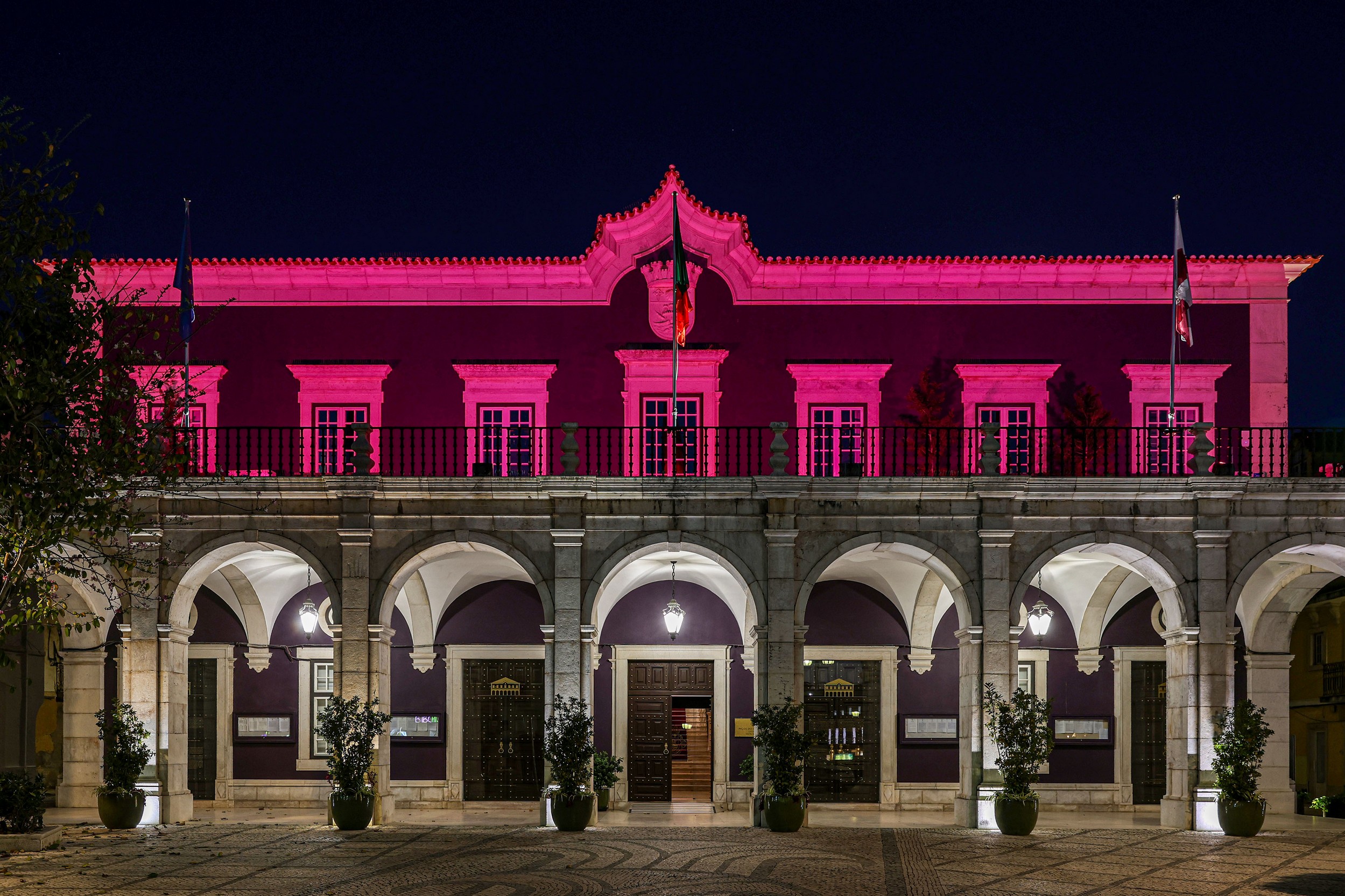 Paços do Concelho iluminados de púrpura pela prevenção do AVC