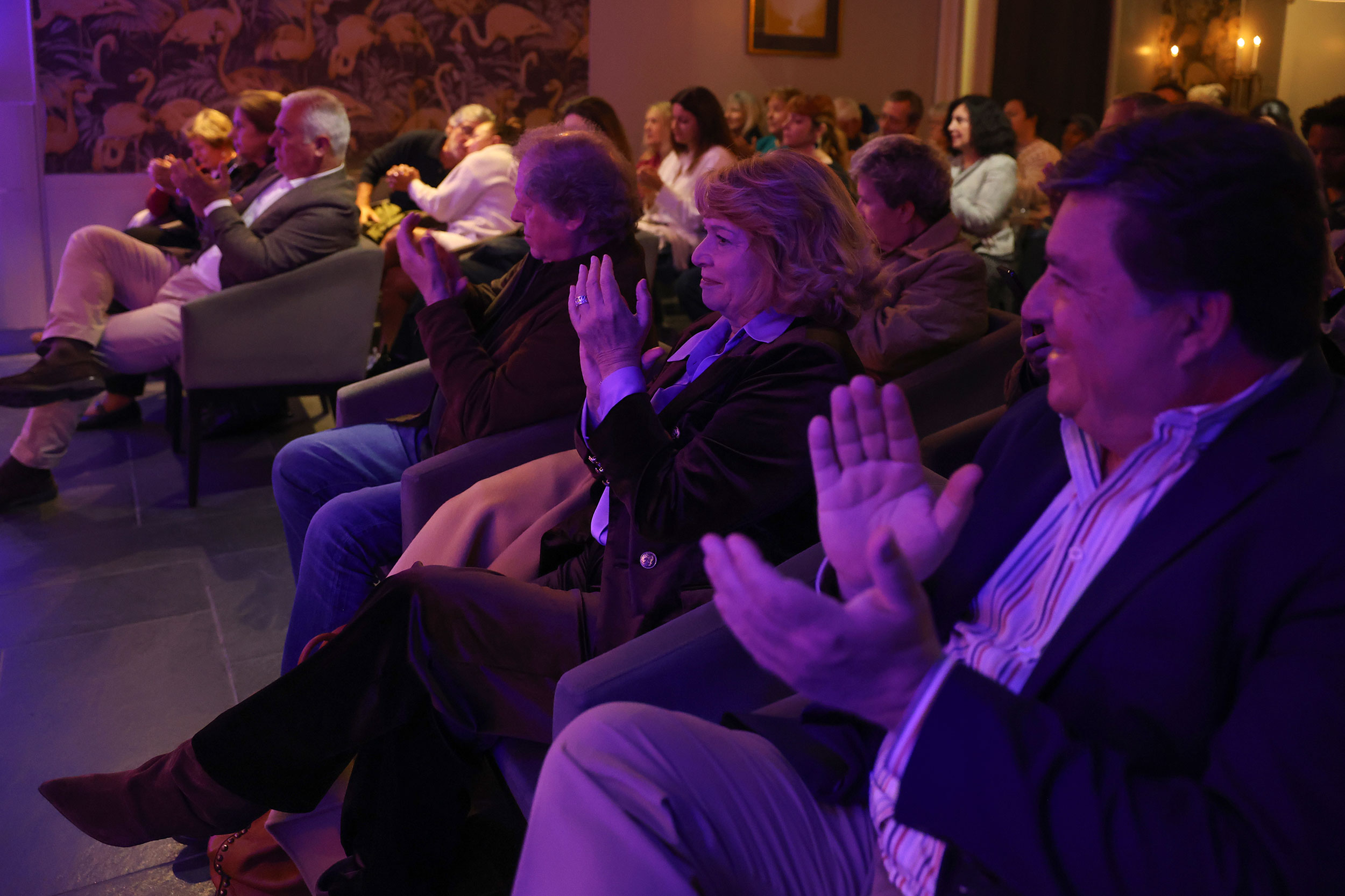 A presidente da Câmara Municipal de Setúbal, Maria das Dores Meira, e o vereador do município Paulo Maia, assistiram ao concerto