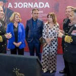 O chefe do Estado-Maior da Armada, almirante Jorge Nobre de Sousa, acompanhou a presidente da Câmara Municipal, Maria das Dores Meira, e os vereadores Maria do Carmo Tiago e Bruno Russo na abertura da exposição.