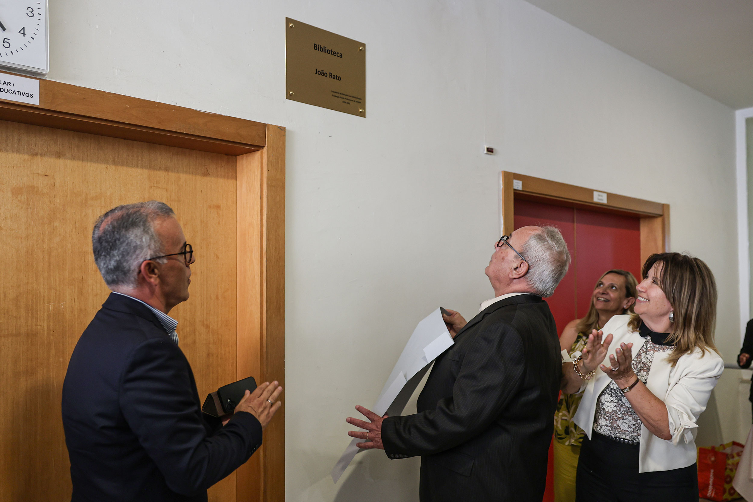 Homenagem ao antigo presidente do conselho de administração e fundador da Escola Profissional de Setúbal João Rato