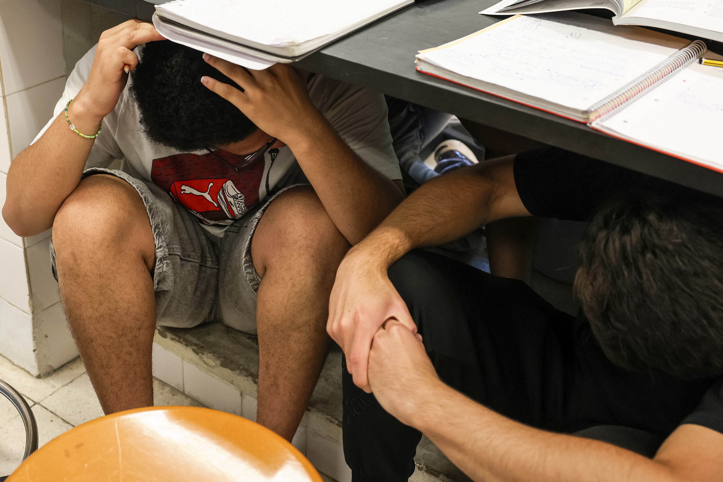 Simulacro de sismo na Escola Secundária Dom Manuel Martins